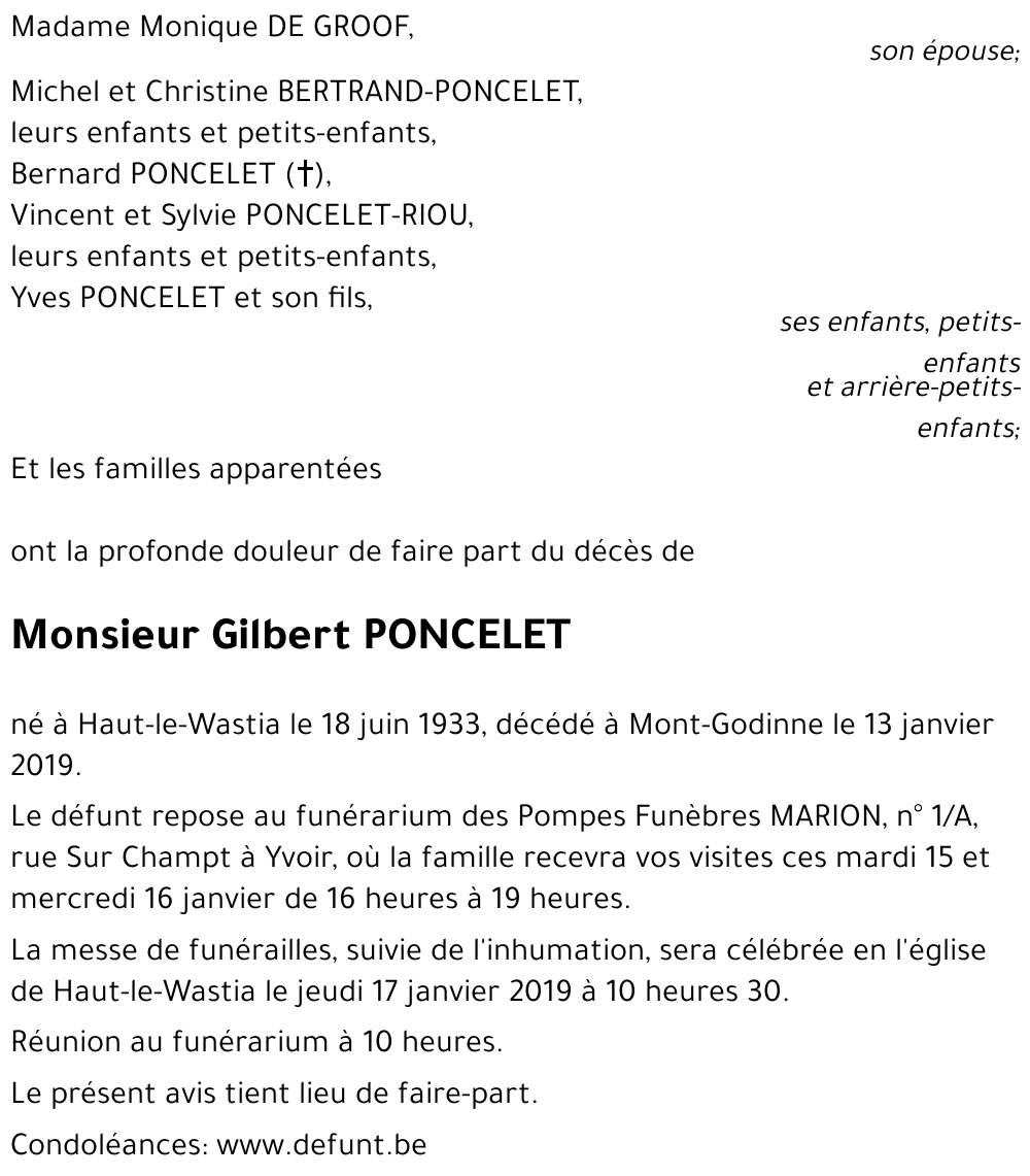 Gilbert PONCELET