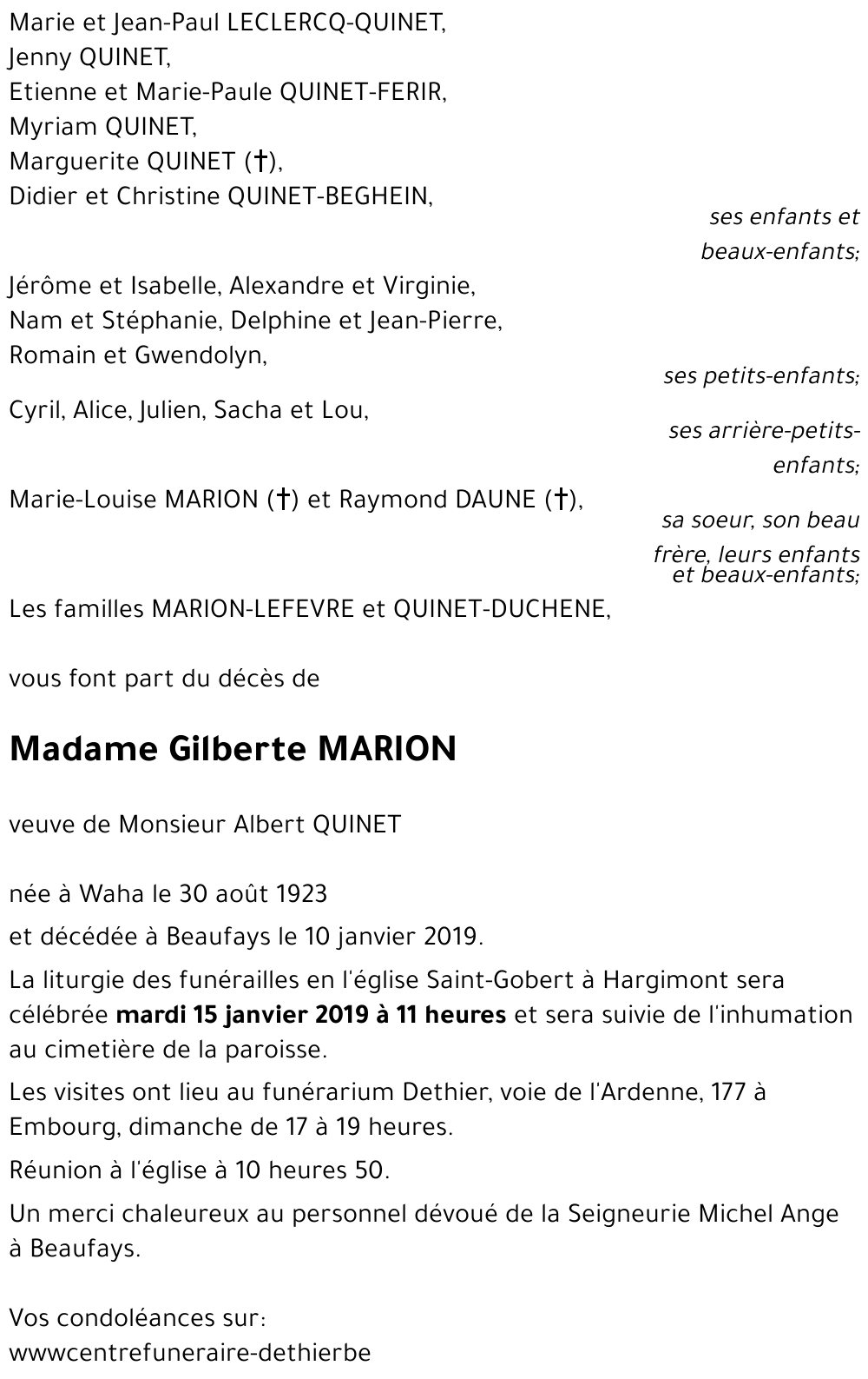 Gilberte MARION
