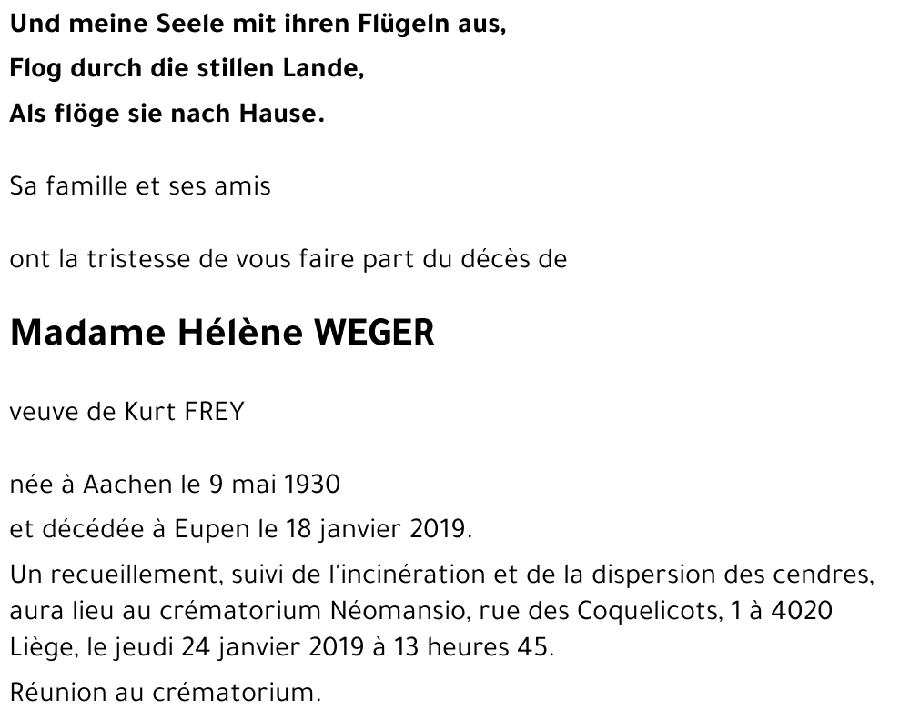 Hélène WEGER