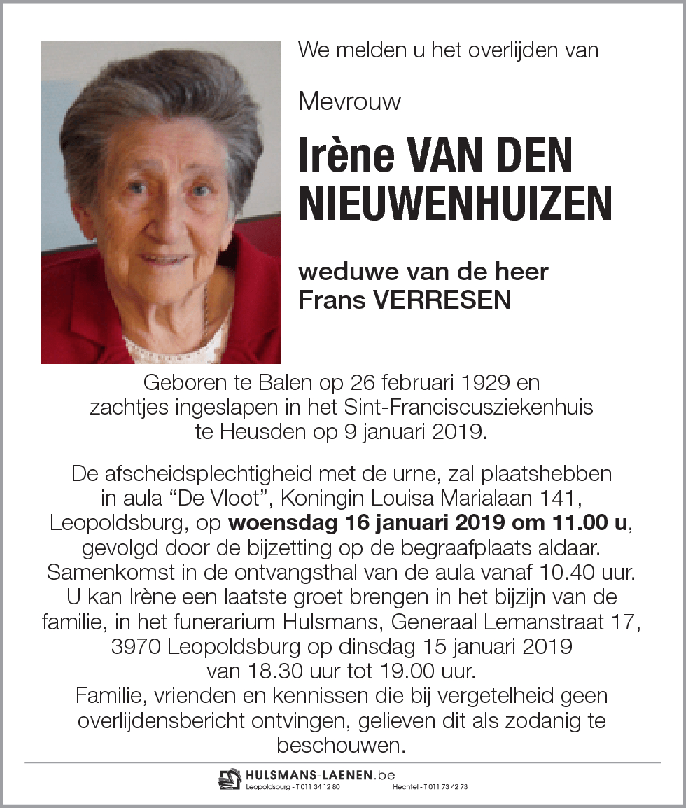 Irène Van den Nieuwenhuizen