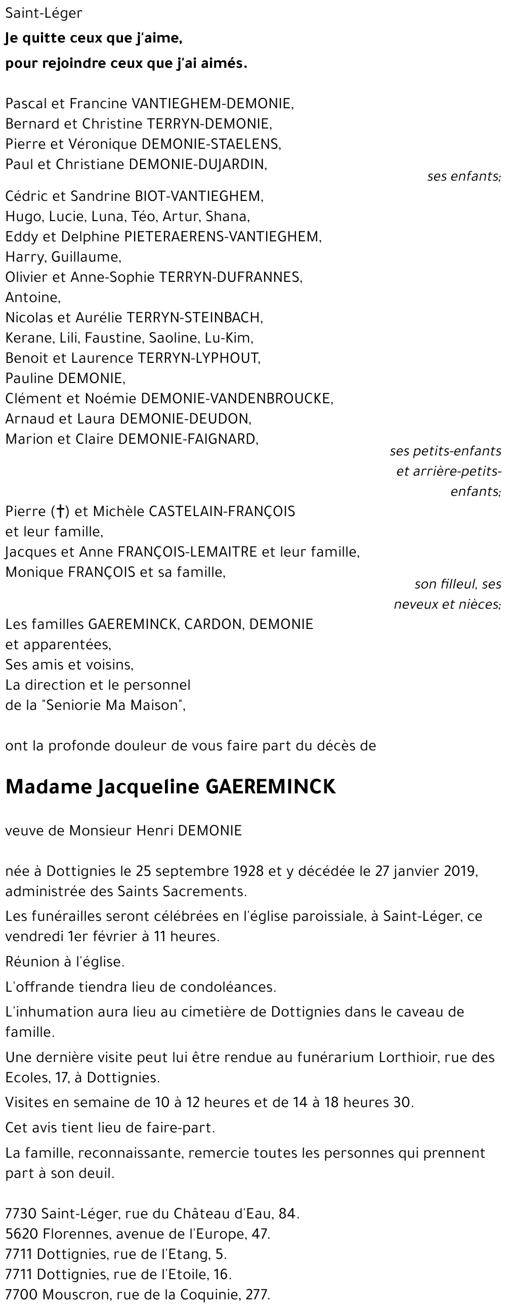 Jacqueline GAEREMINCK