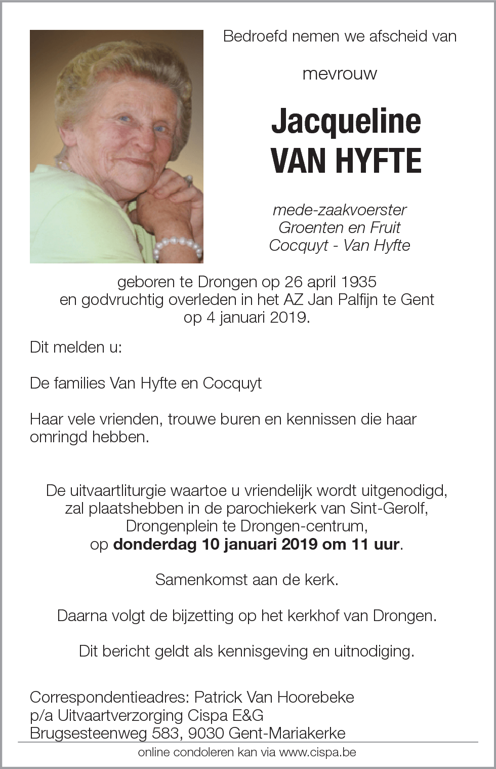 Jacqueline Van Hyfte