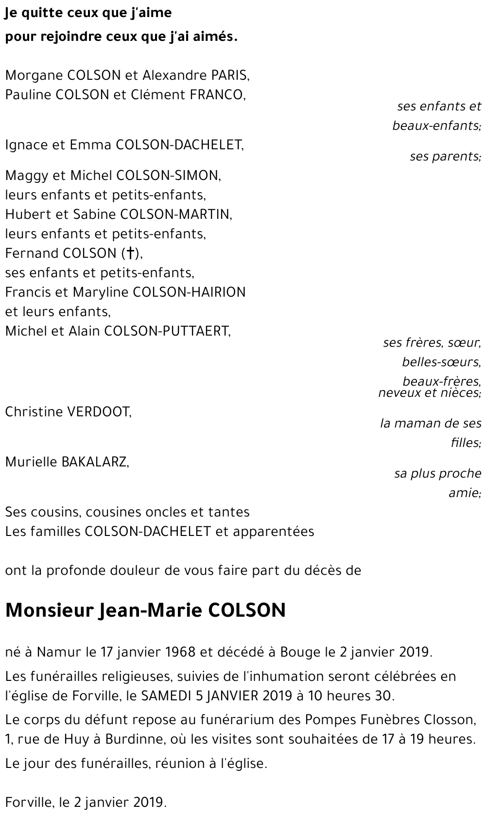 Jean-Marie COLSON