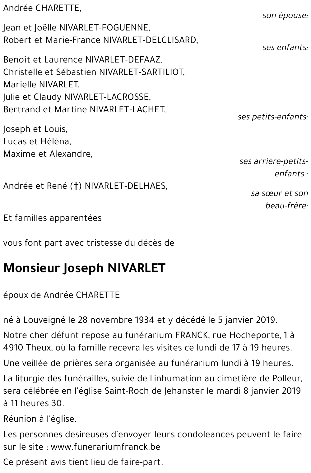 Joseph Nivarlet