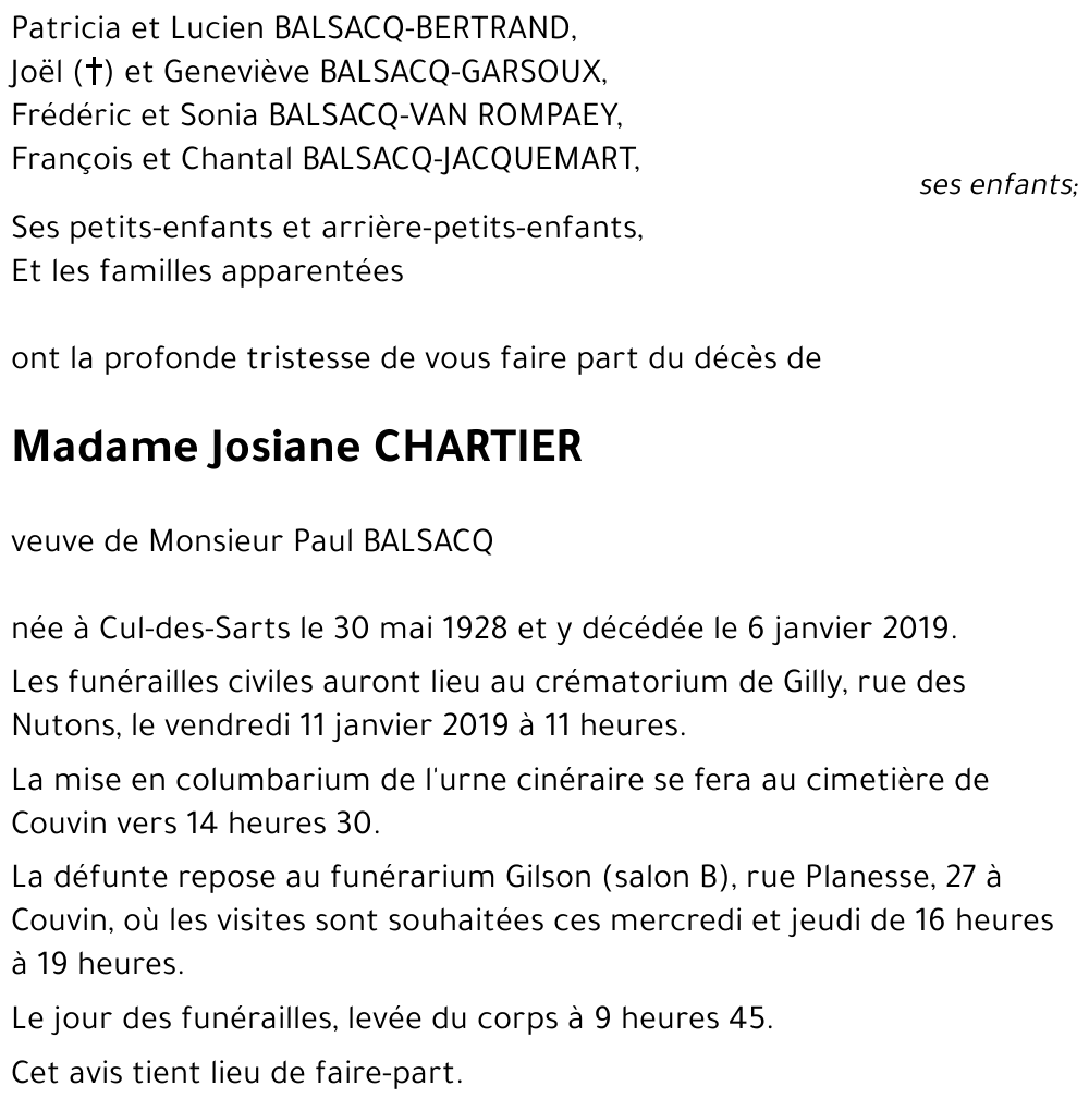 Josiane CHARTIER