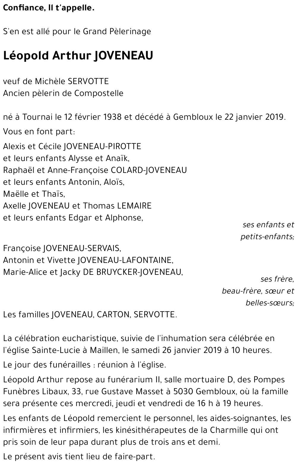 Léopold Arthur JOVENEAU