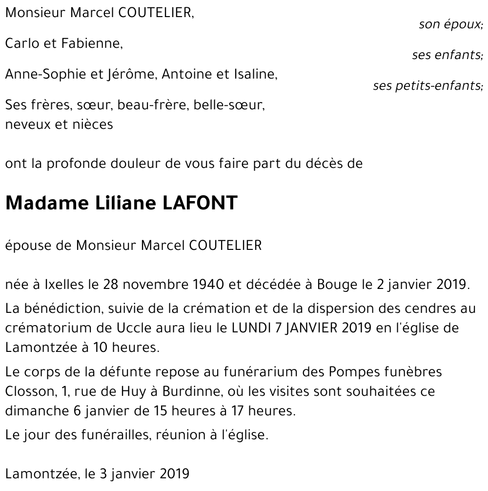 Liliane LAFONT