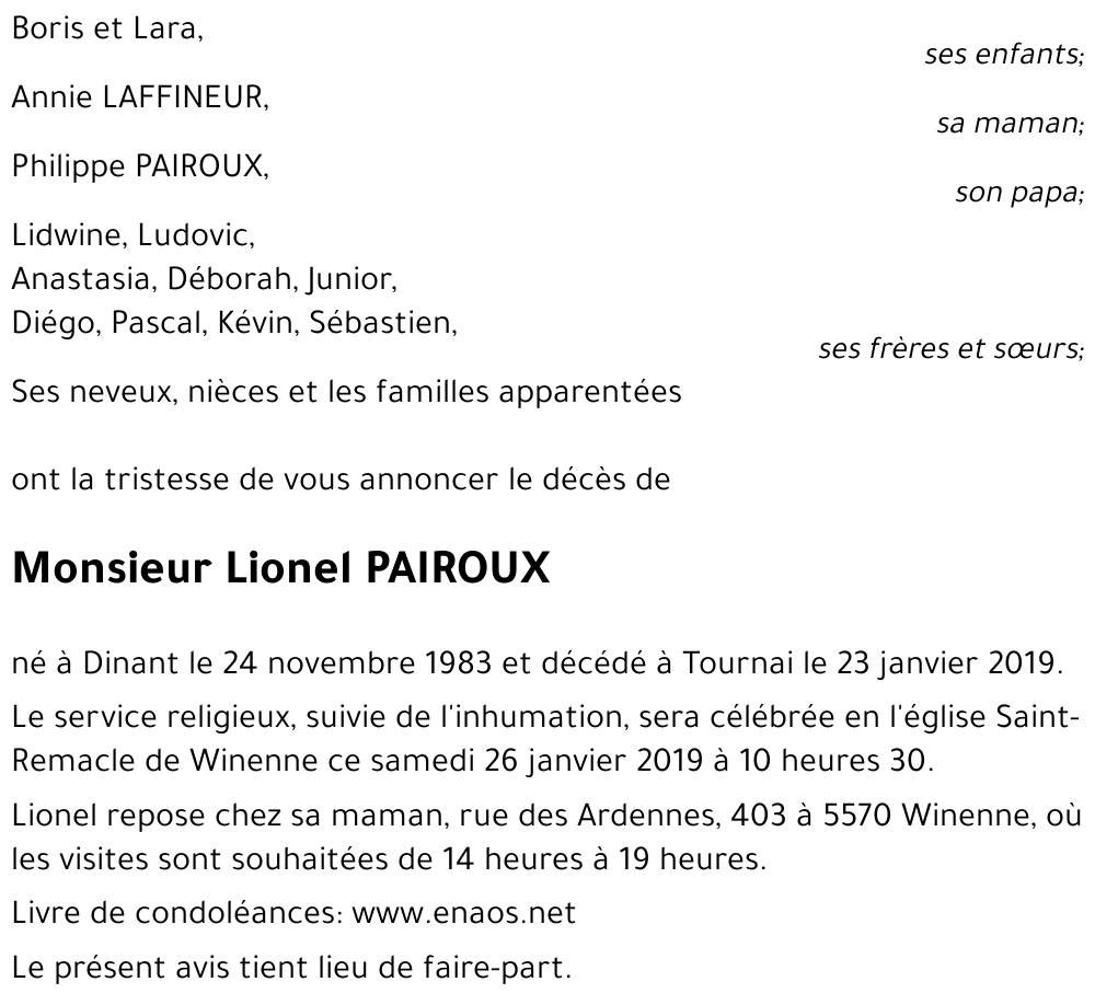 Lionel PAIROUX