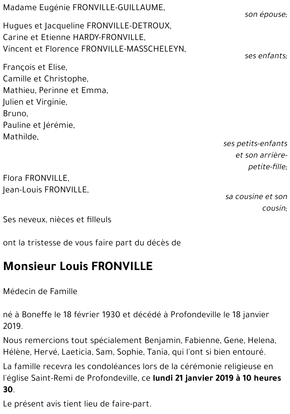 Louis FRONVILLE