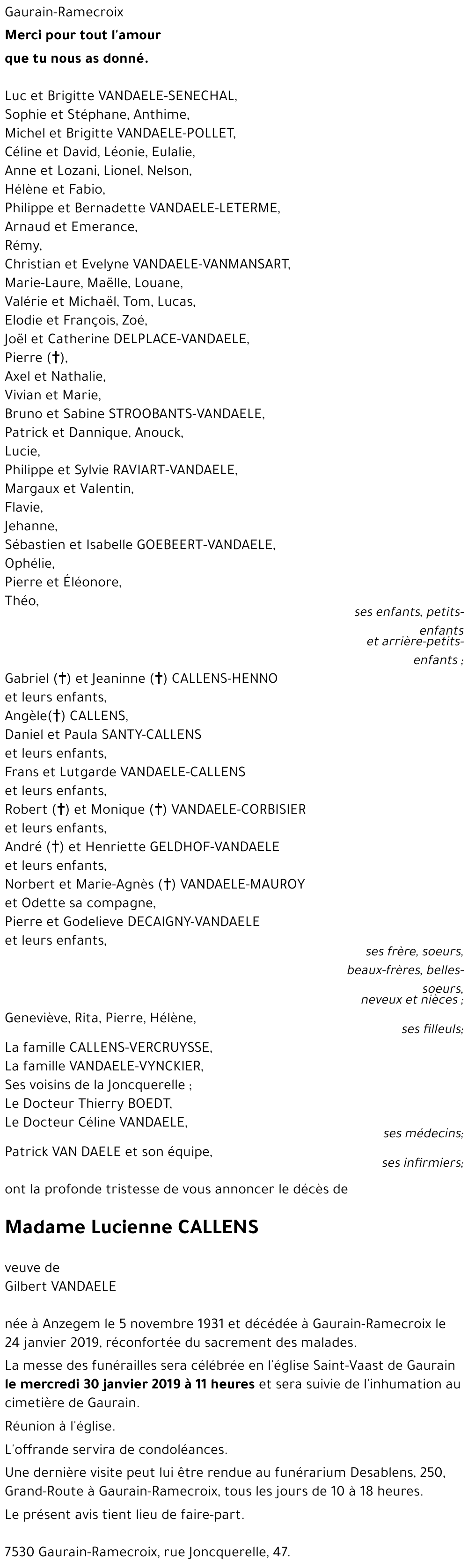 Lucienne CALLENS