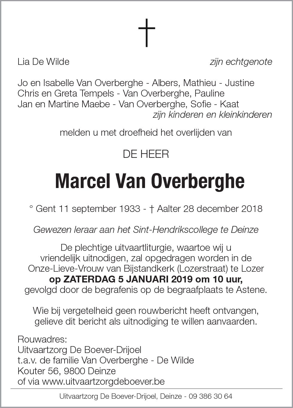 Marcel Van Overberghe