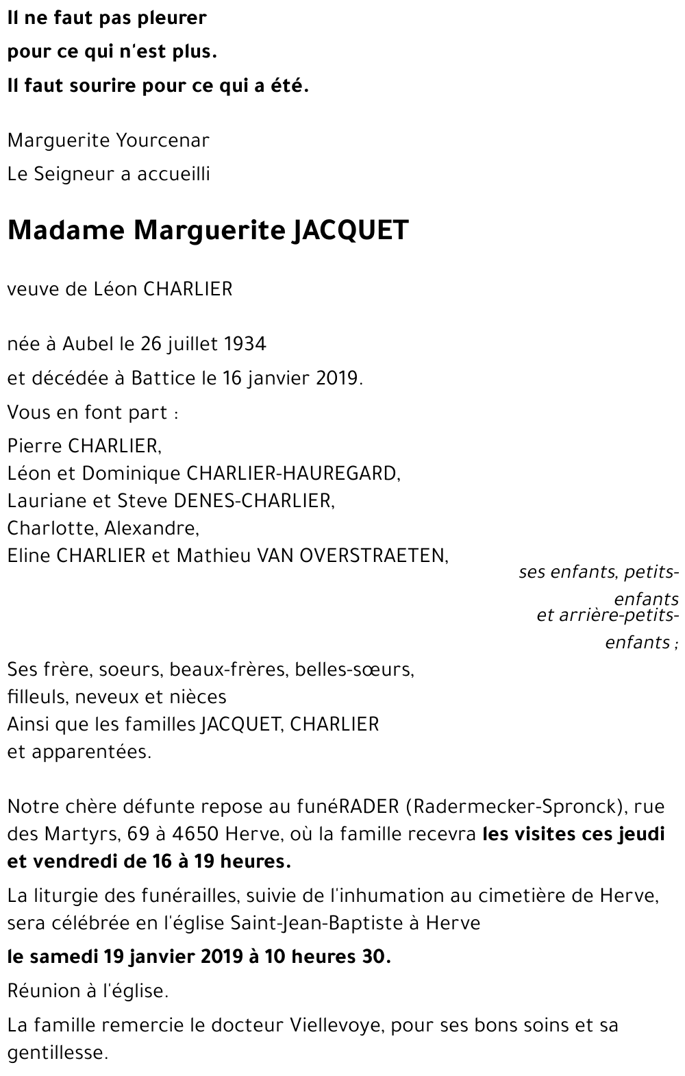 Marguerite JACQUET