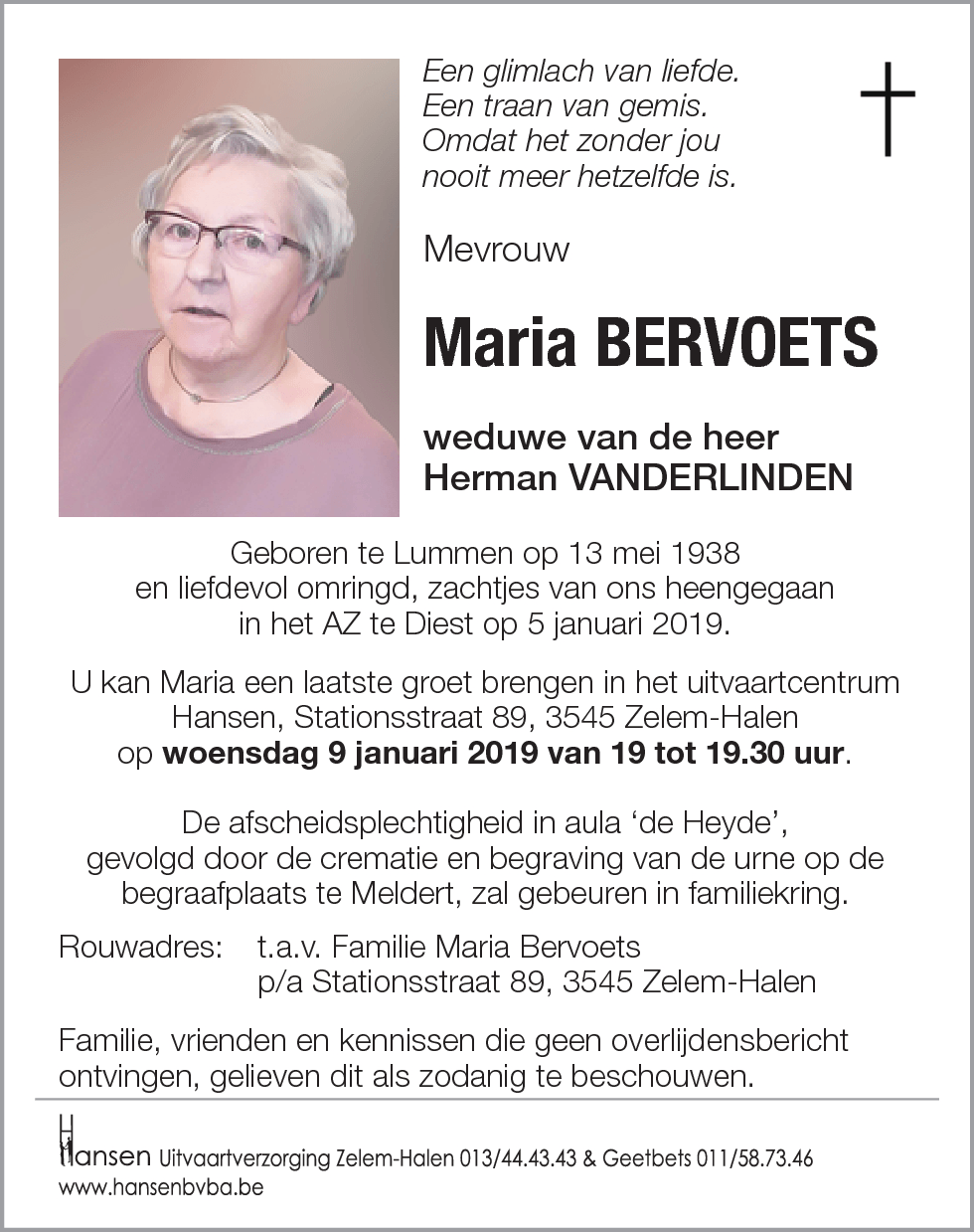 Maria BERVOETS