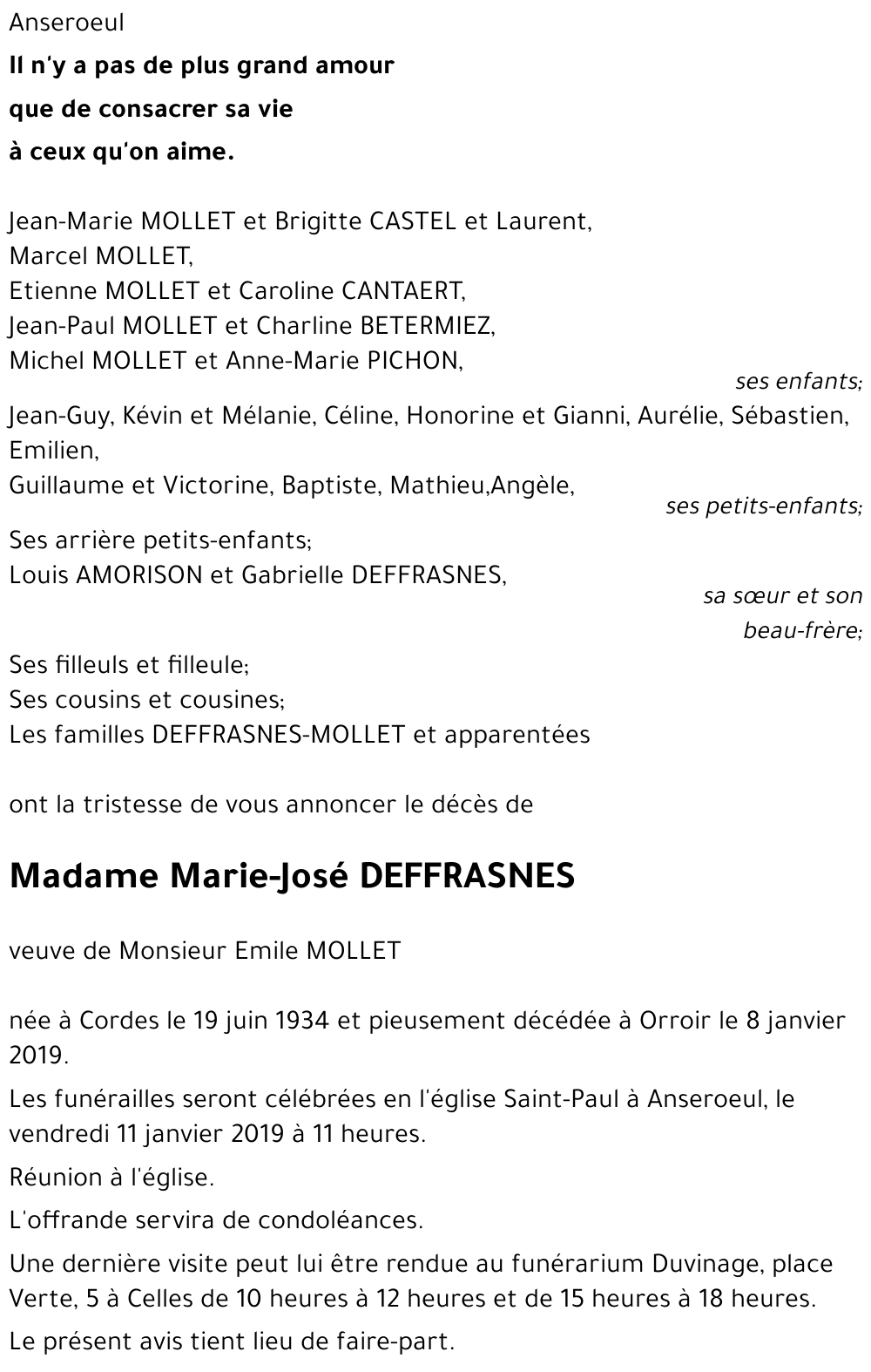 Marie-José DEFFRASNES