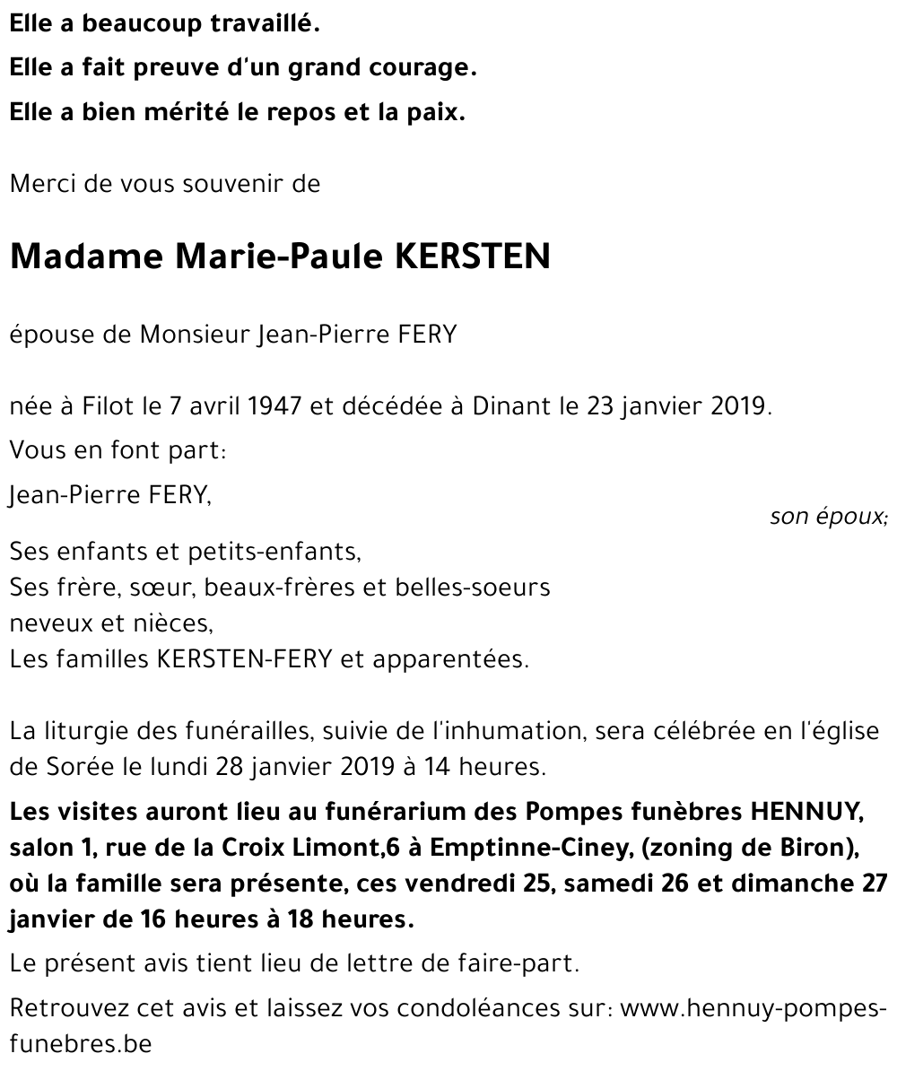 Marie-Paule KERSTEN