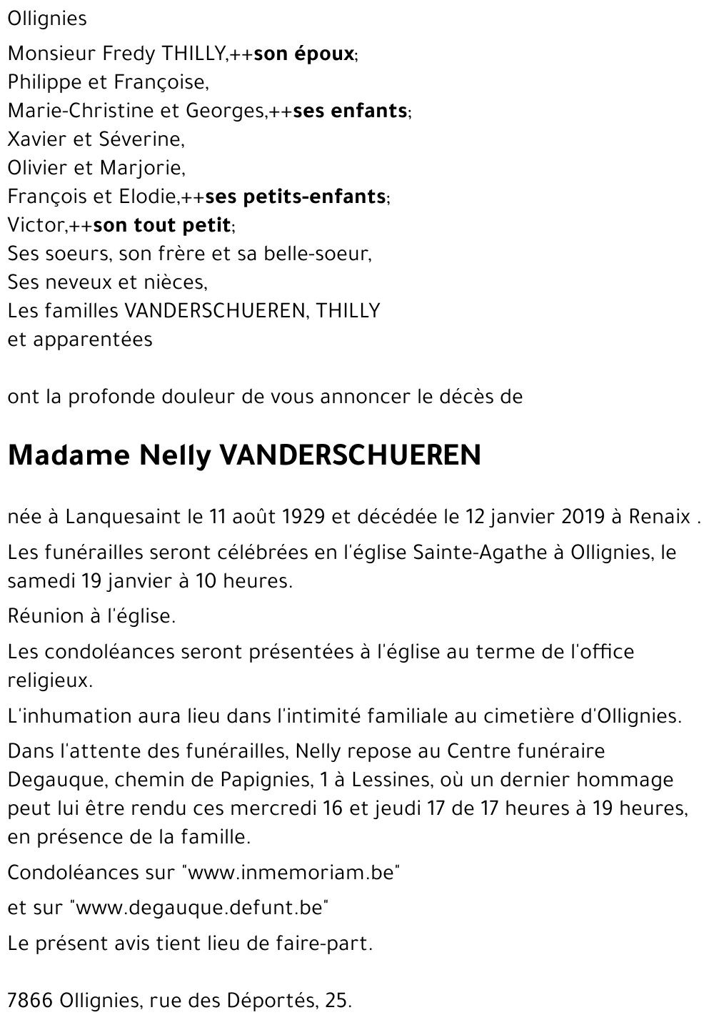 Nelly VANDERSCHUEREN