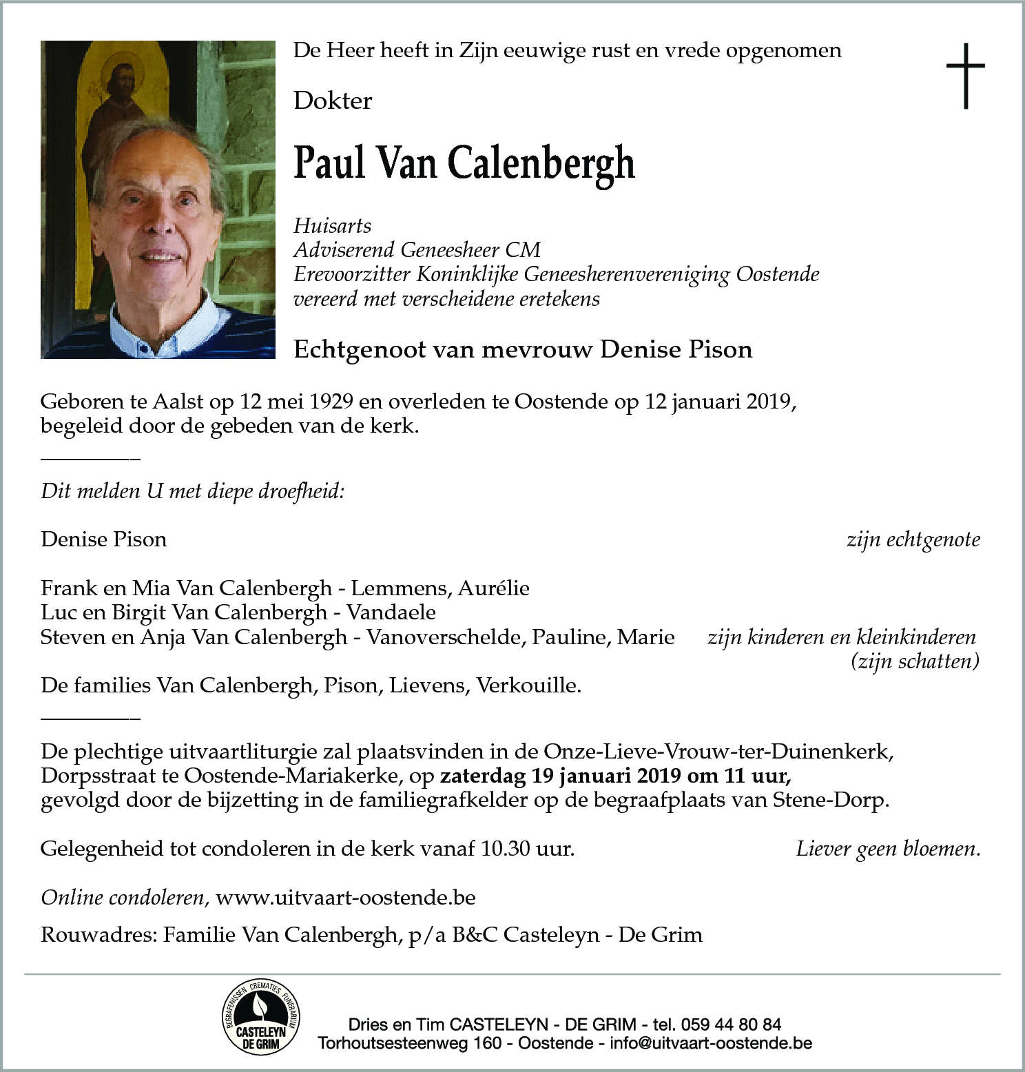 Paul VAN CALENBERGH
