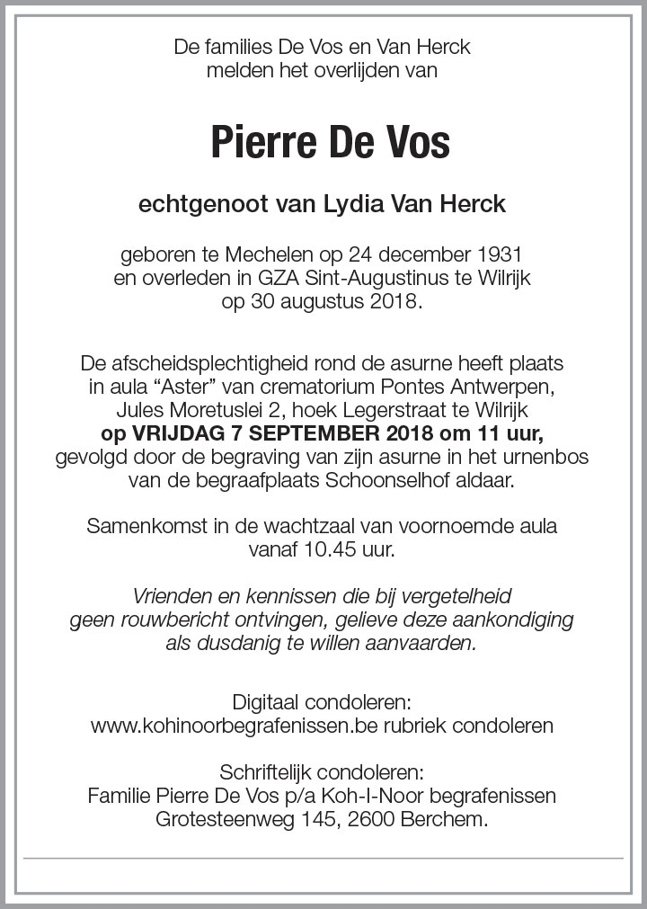 Pierre DE VOS