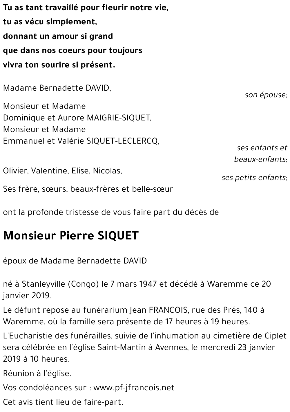 Pierre SIQUET