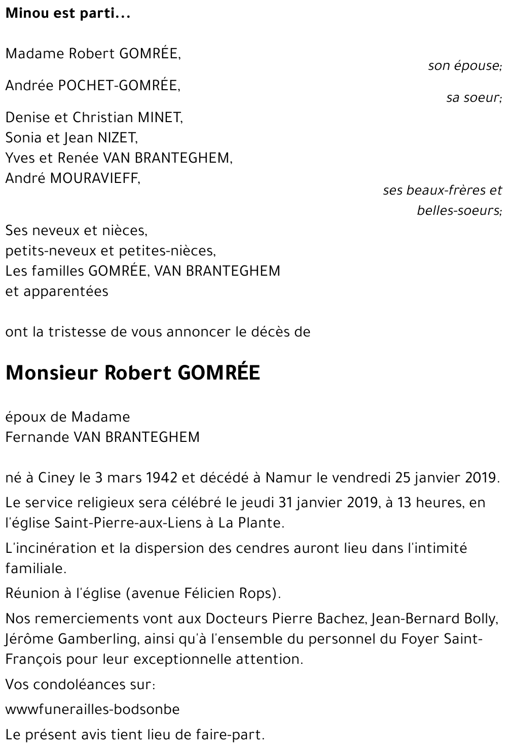 Robert GOMRÉE