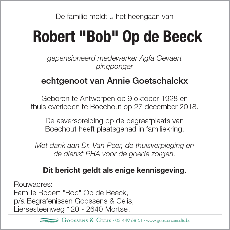 Robert Op de Beeck