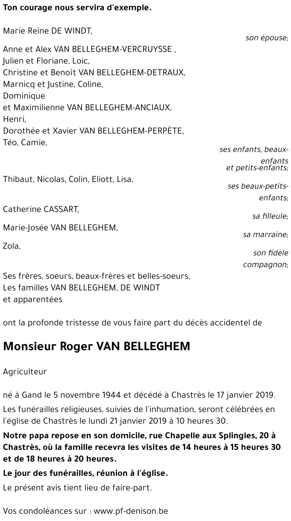 Roger VAN BELLEGHEM