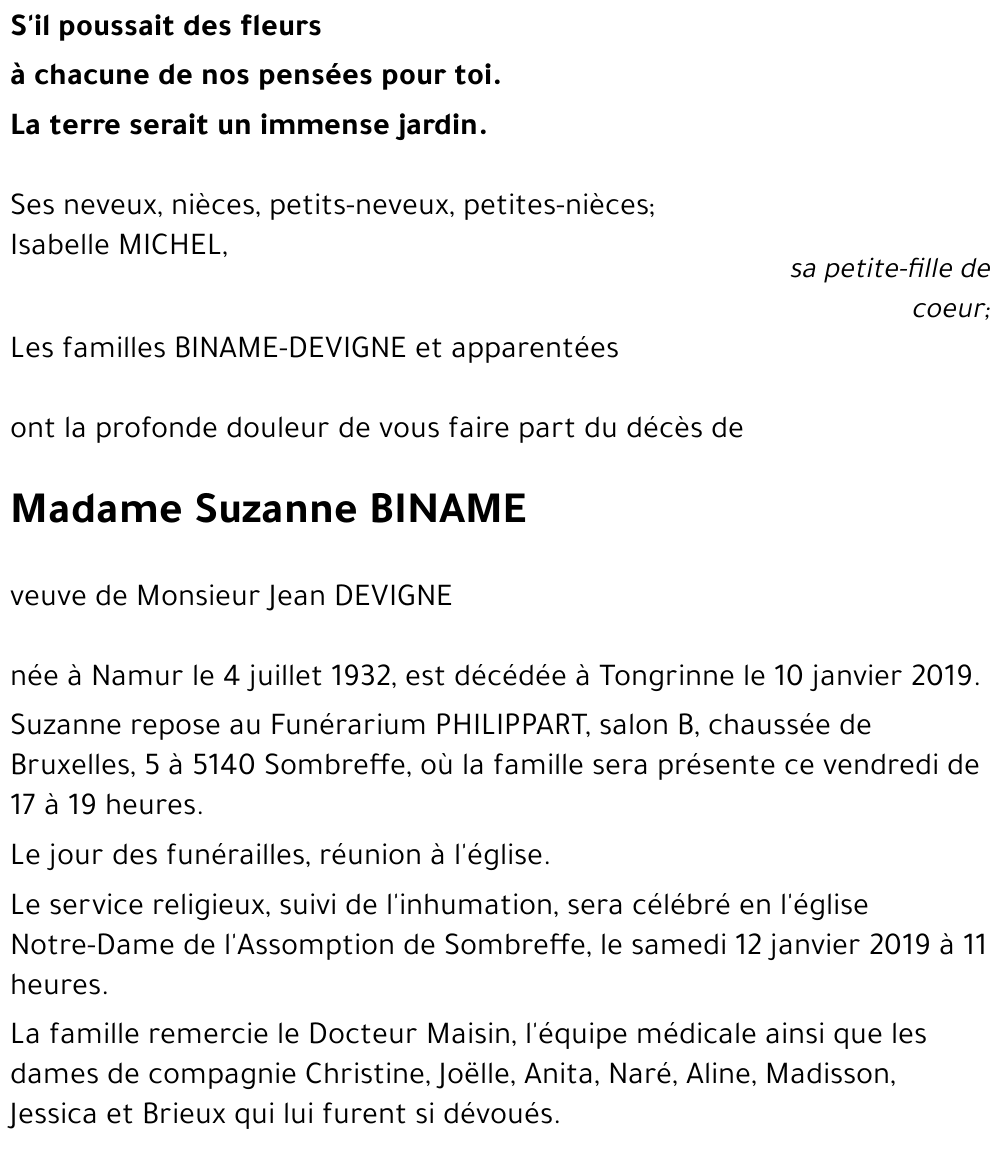 Suzanne BINAME