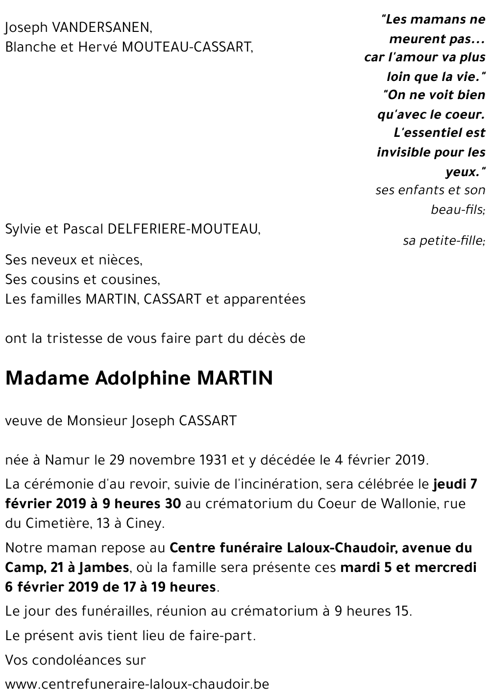 Adolphine MARTIN