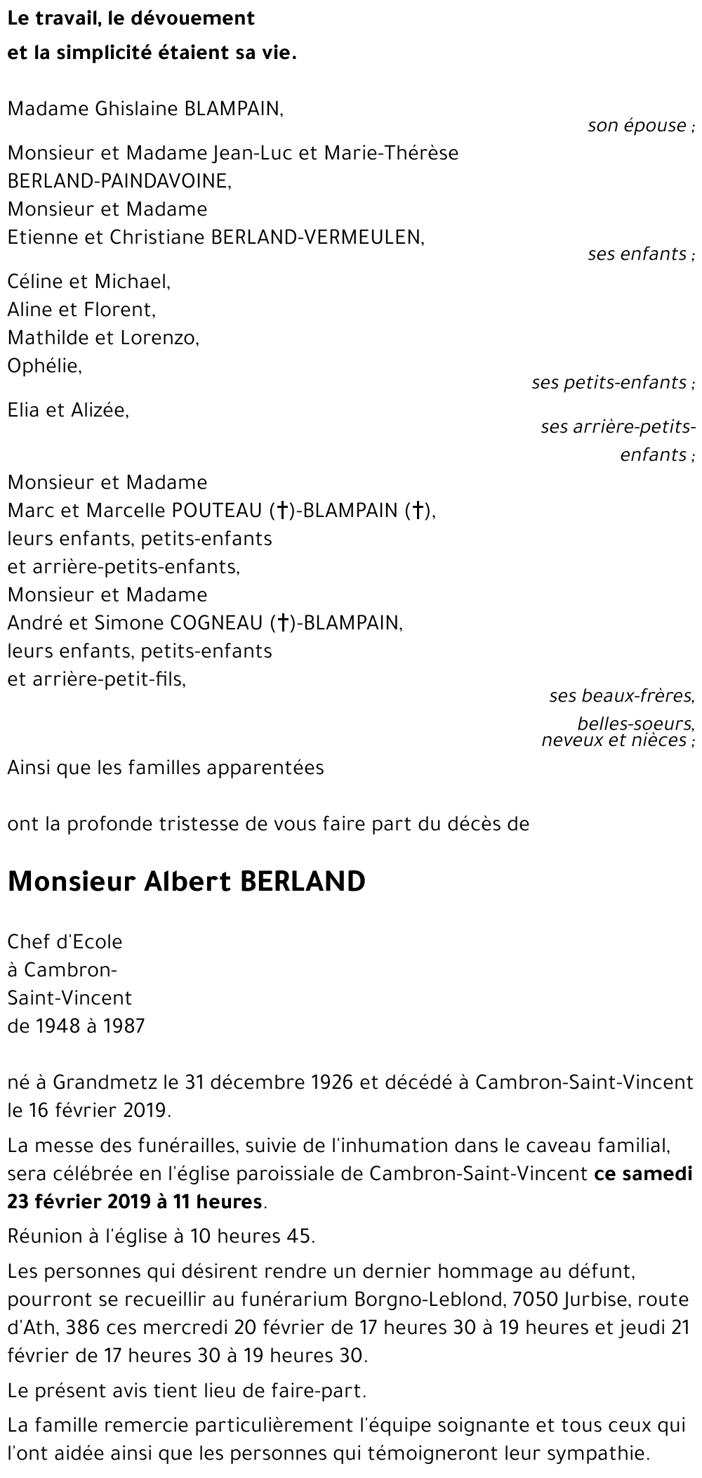Albert BERLAND