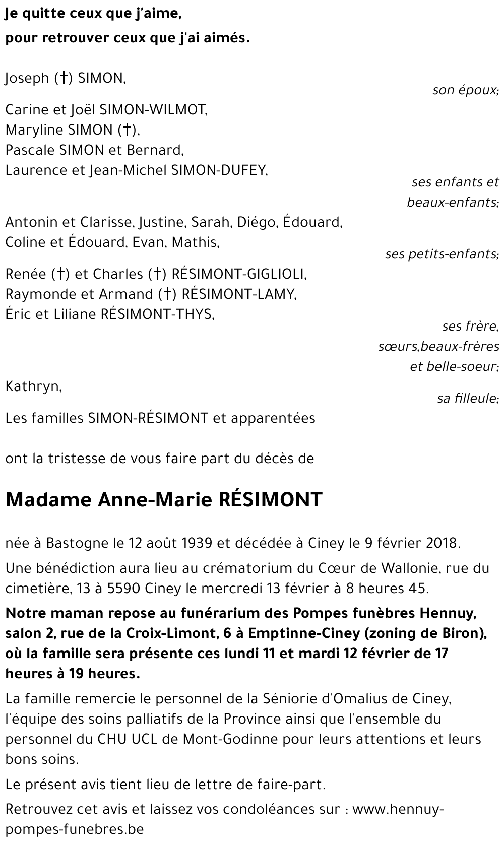 Anne-Marie RÉSIMONT