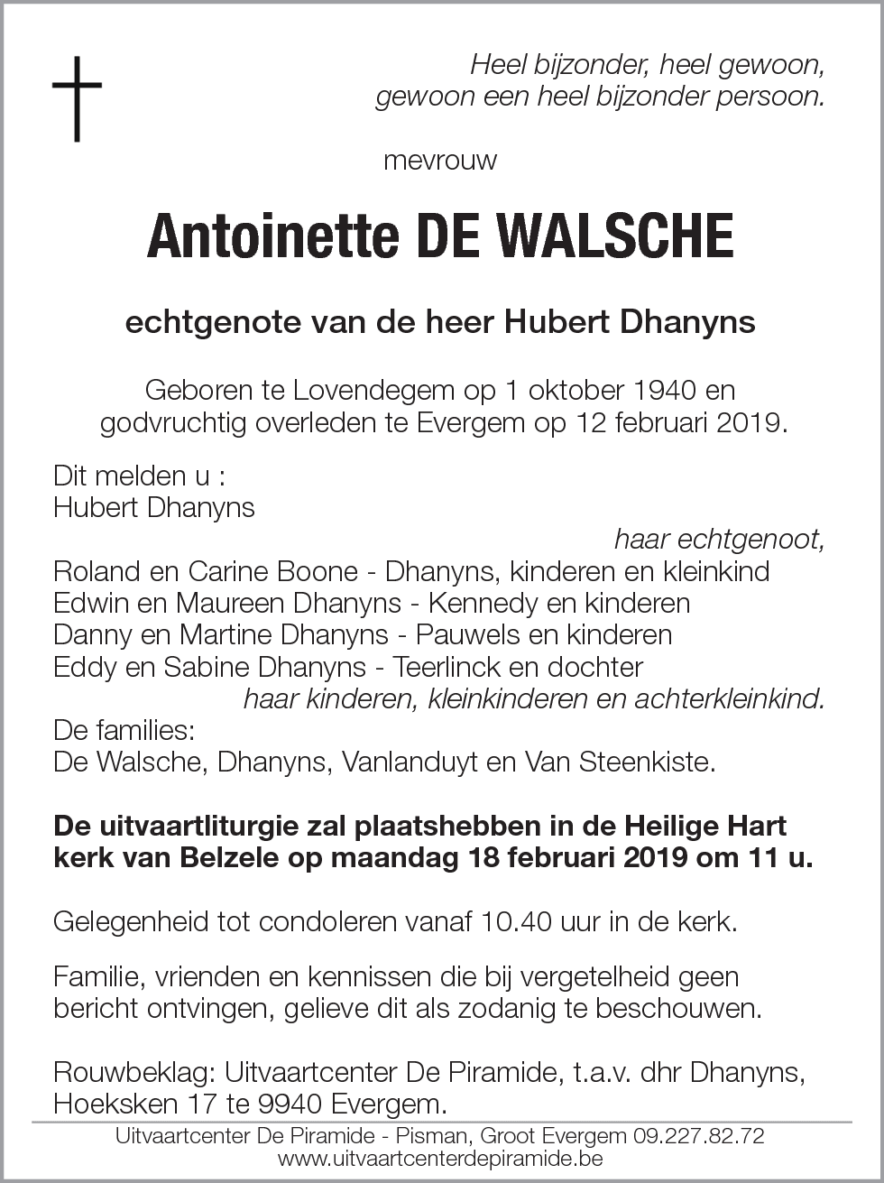 Antoinette De Walsche
