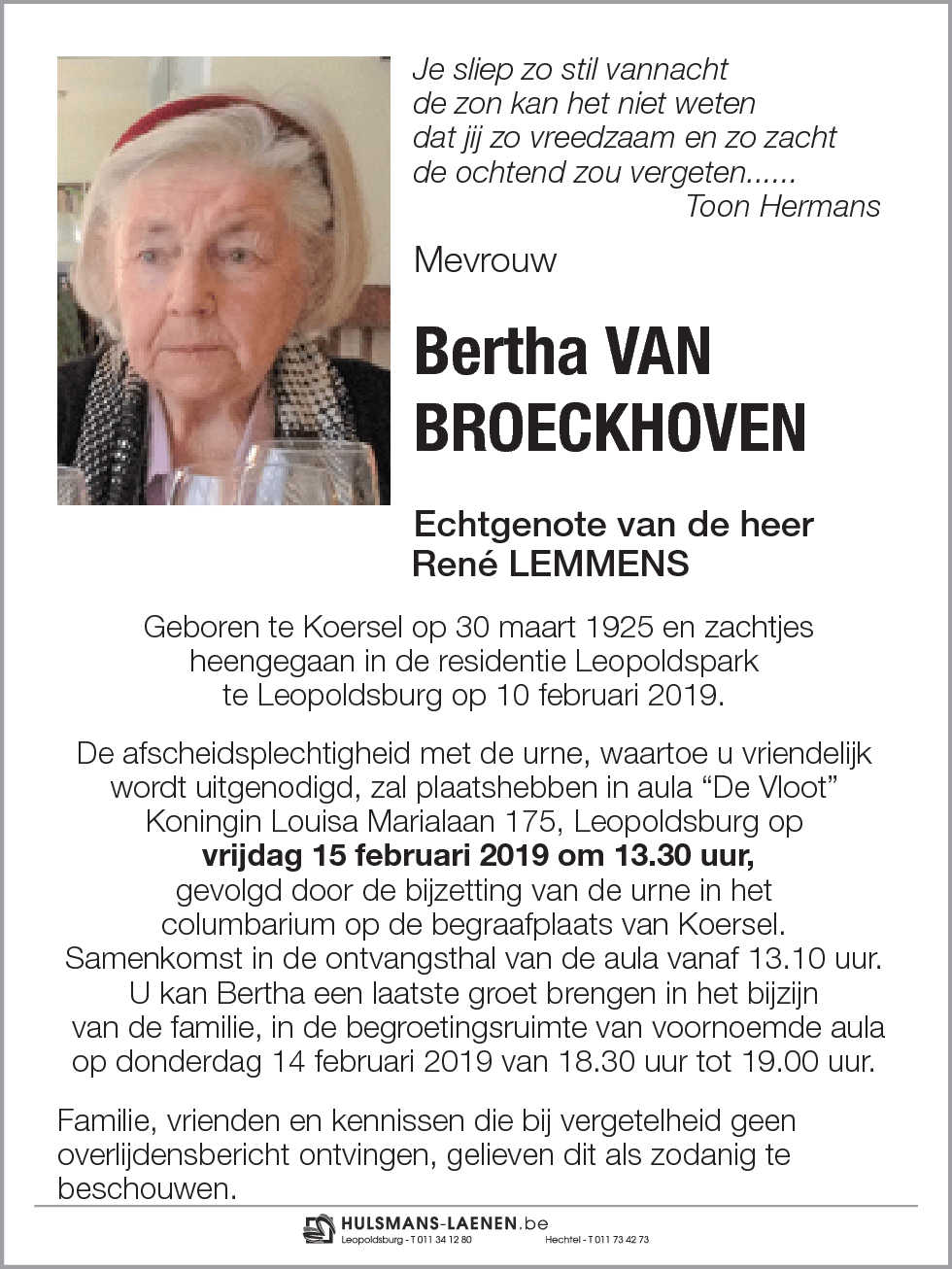 Bertha Van Broeckhoven
