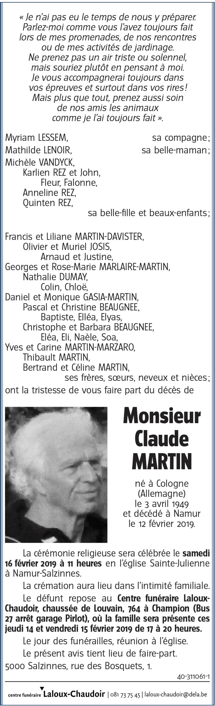 Claude MARTIN