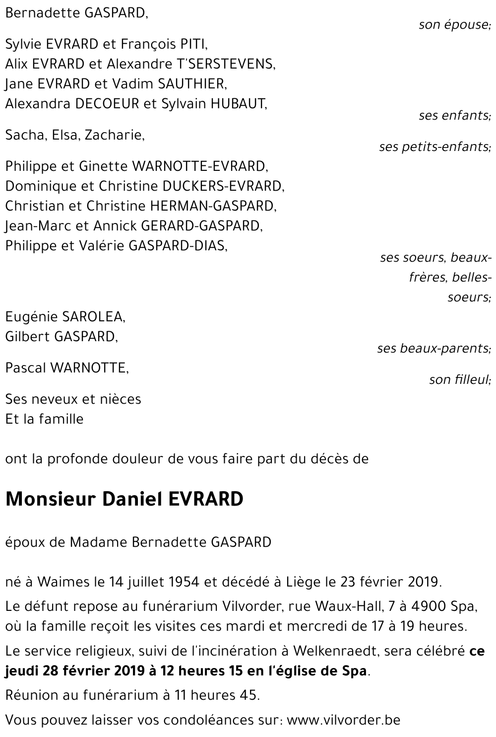 Daniel EVRARD