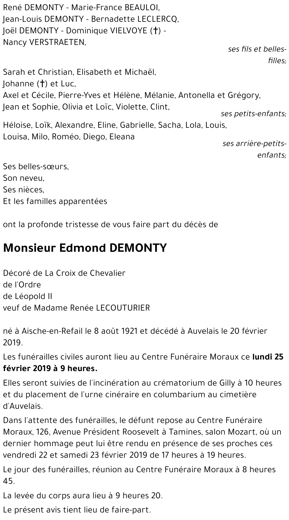 Edmond DEMONTY