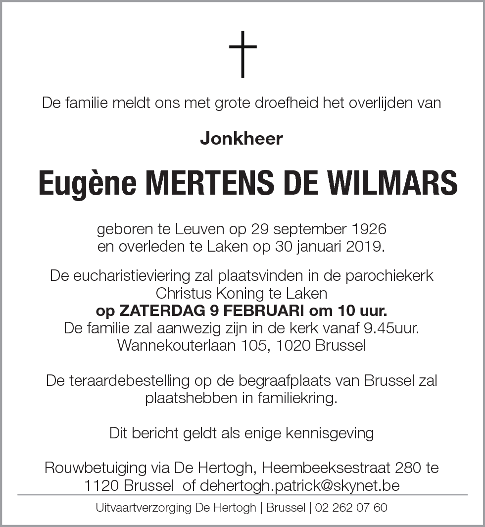 Eugène Mertens de Wilmars