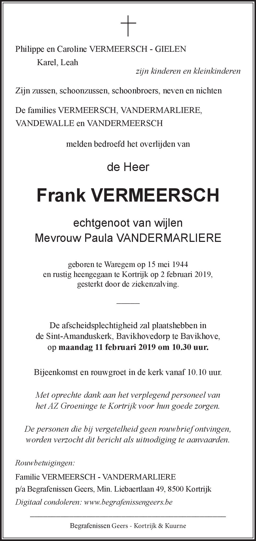 Frank VERMEERSCH