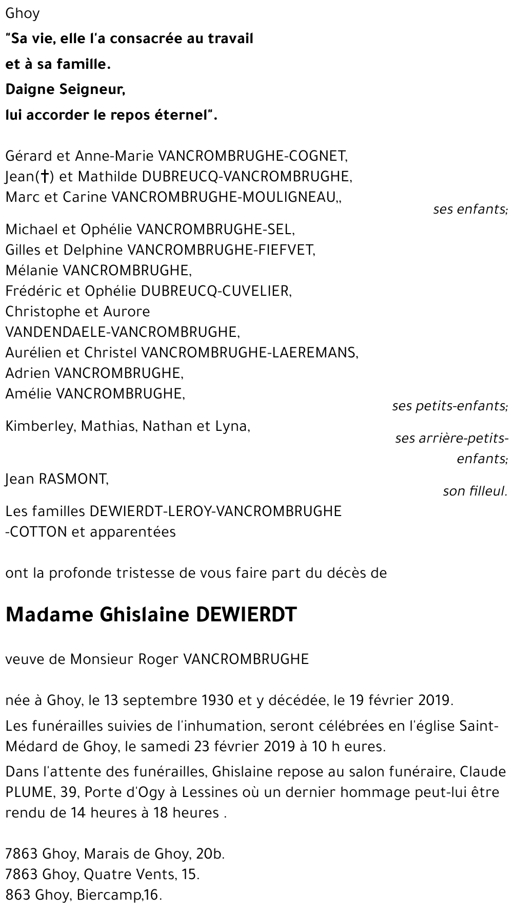 Ghislaine DEWIERDT