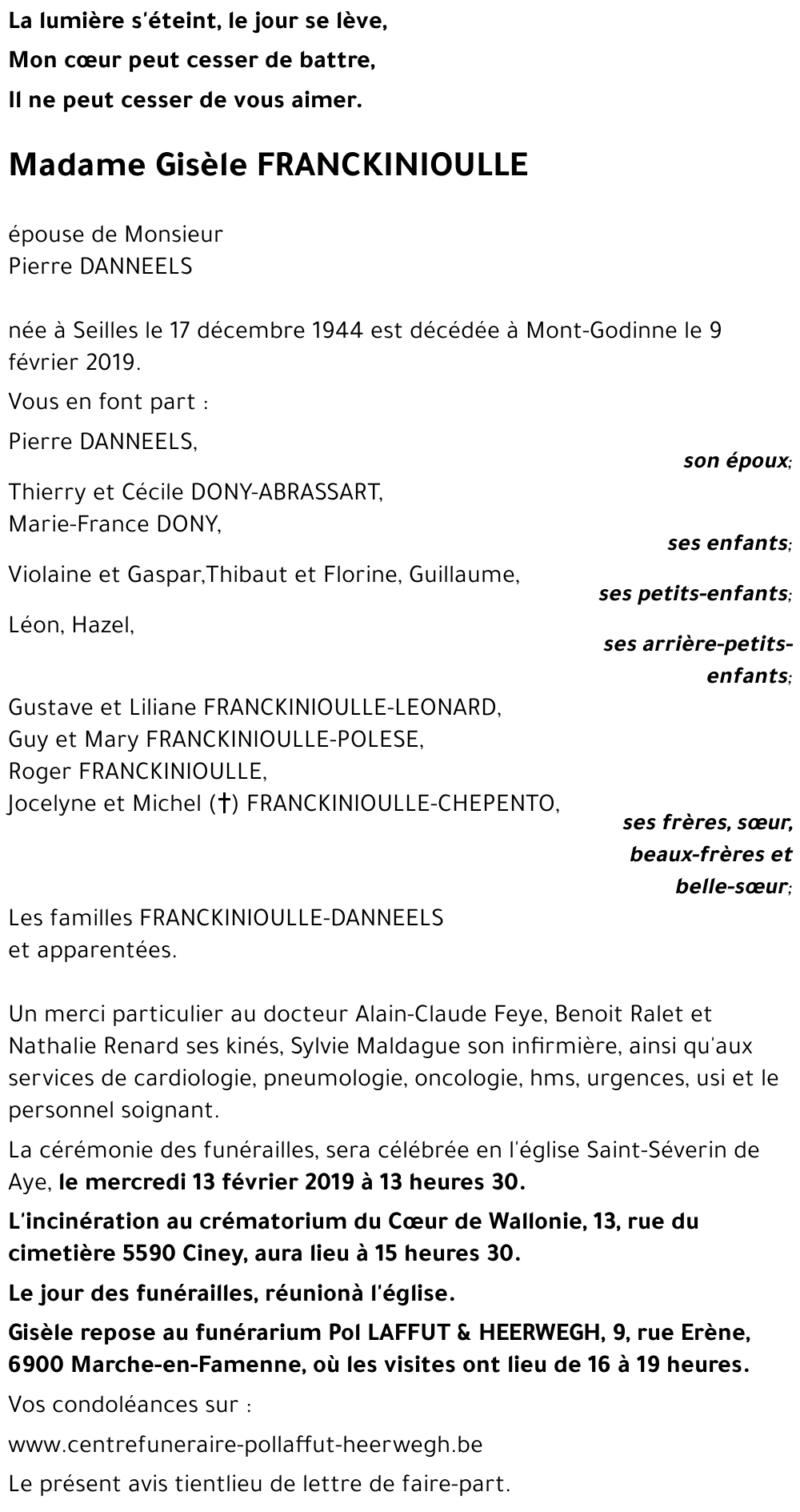 Gisèle FRANCKINIOULLE