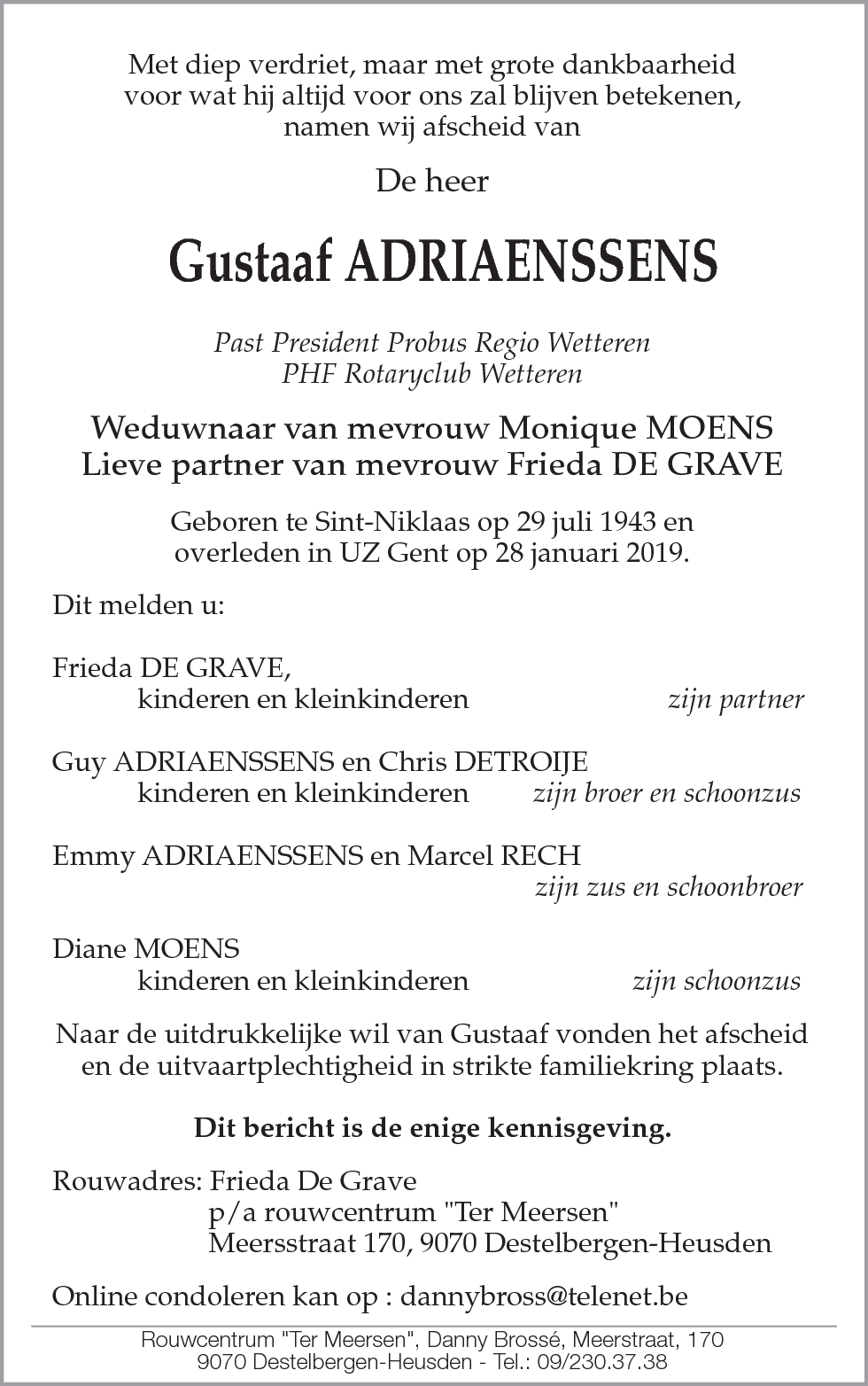 Gustaaf ADRIAENSSENS