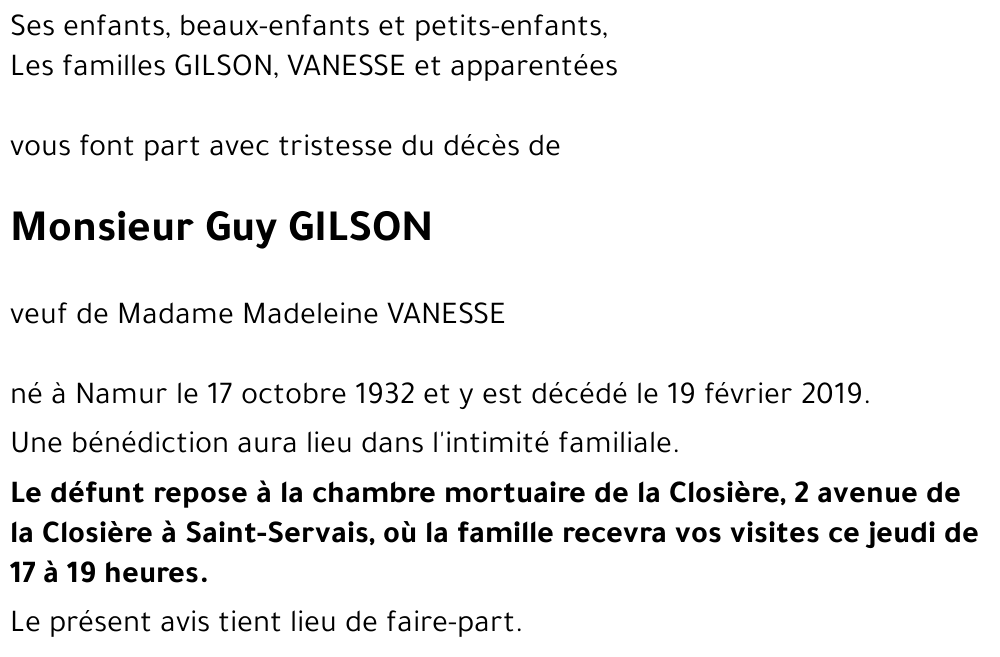 Guy GILSON