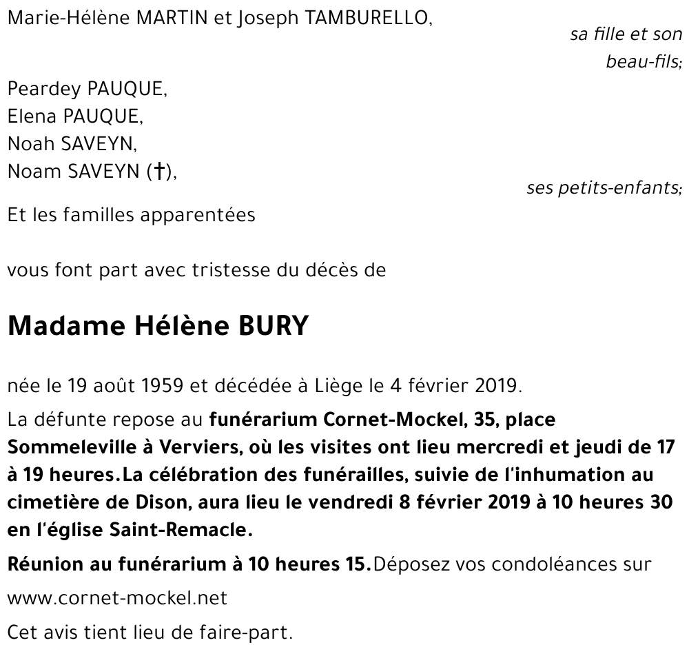 Hélène BURY