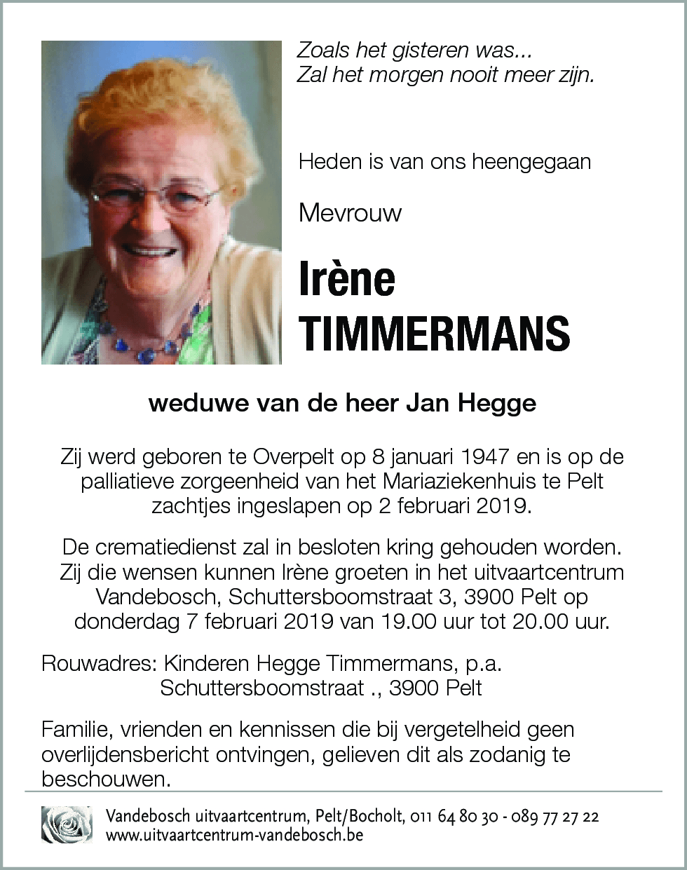 Irène TIMMERMANS