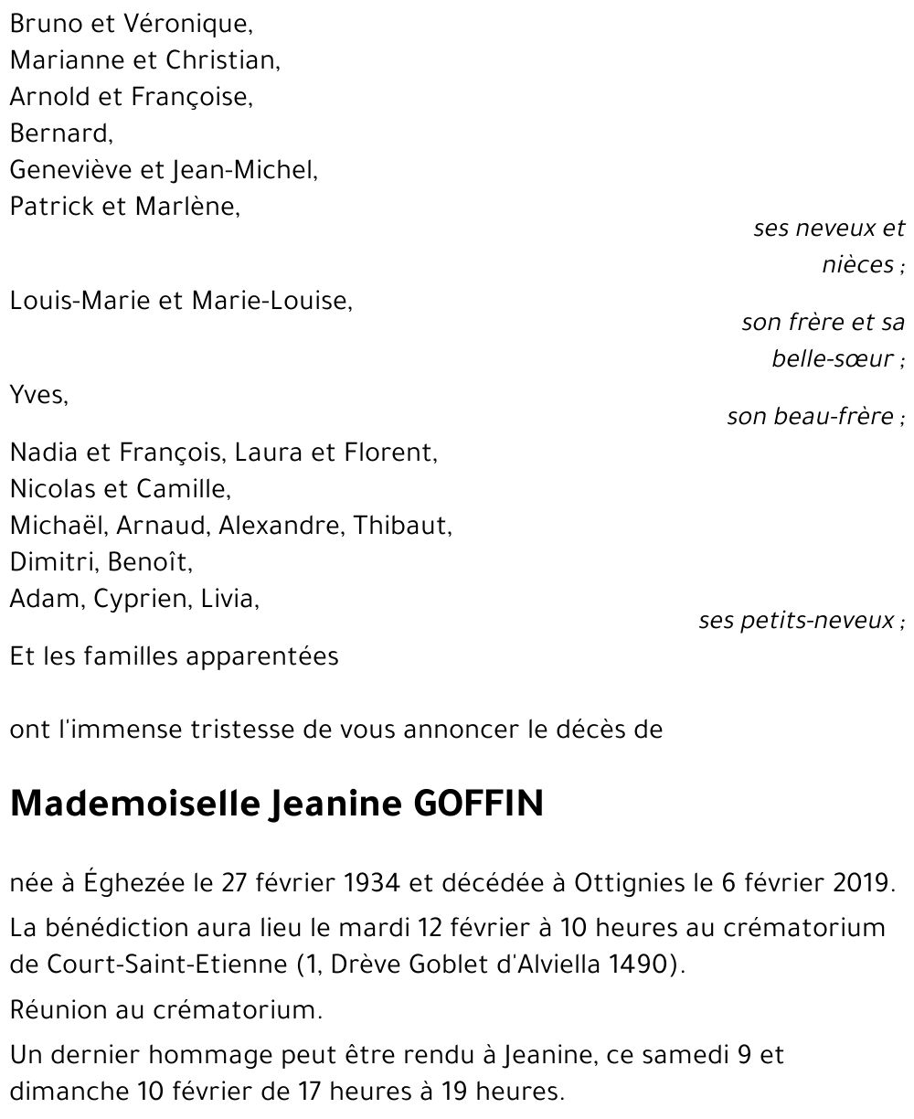 Jeanine GOFFIN