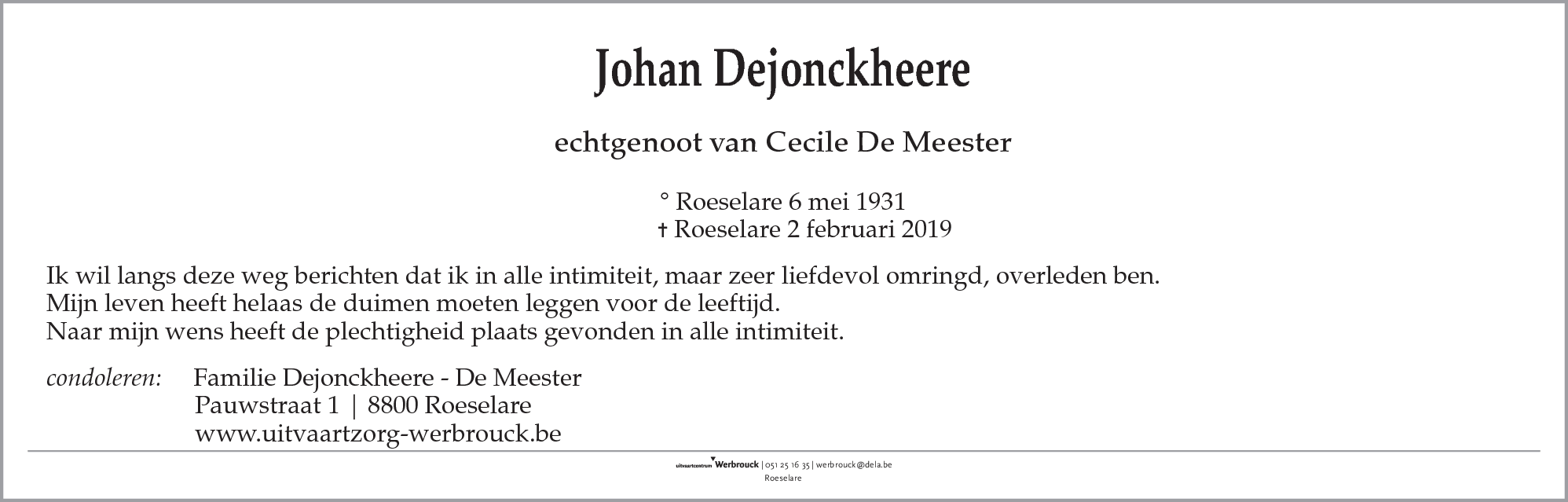 Johan Dejonckheere