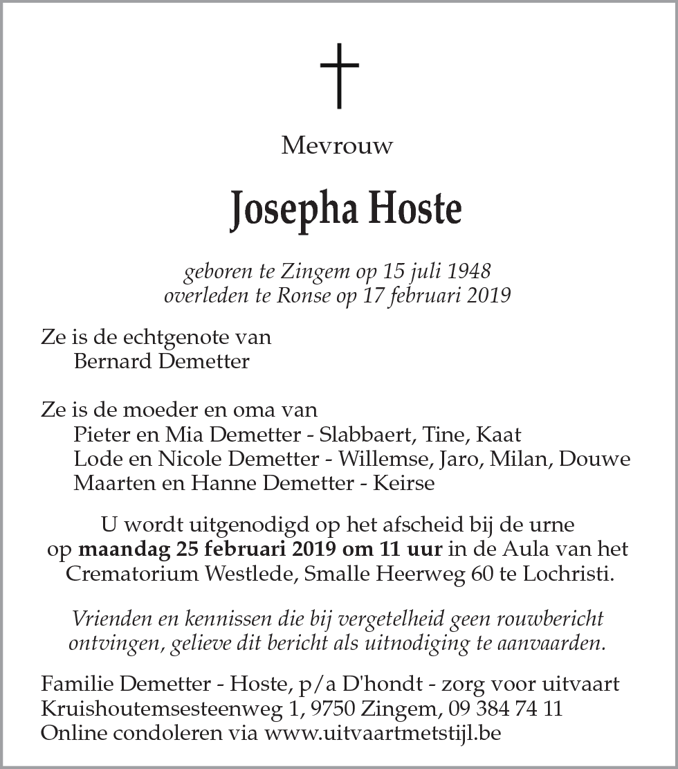 Josepha Hoste
