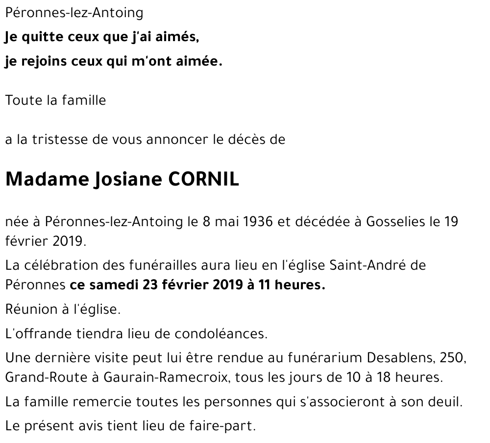 Josiane CORNIL