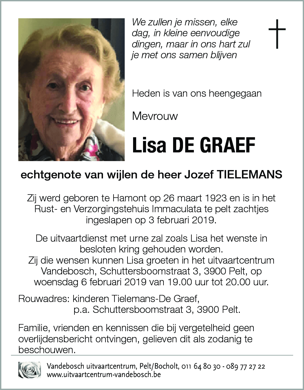 Lisa DE GRAEF