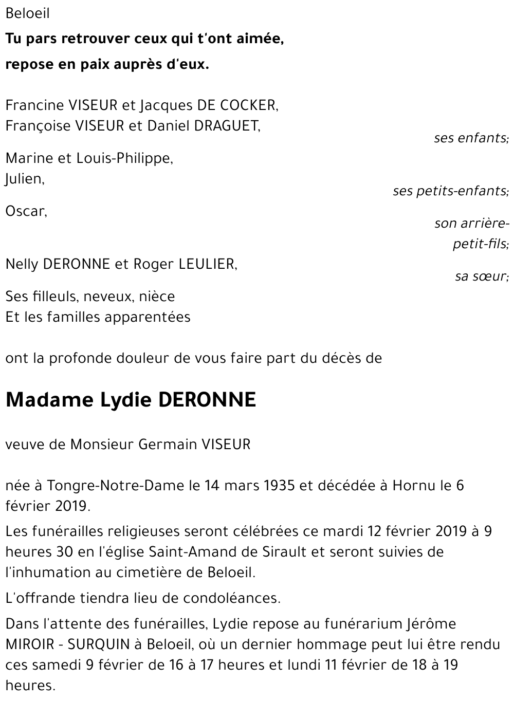 Lydie DERONNE