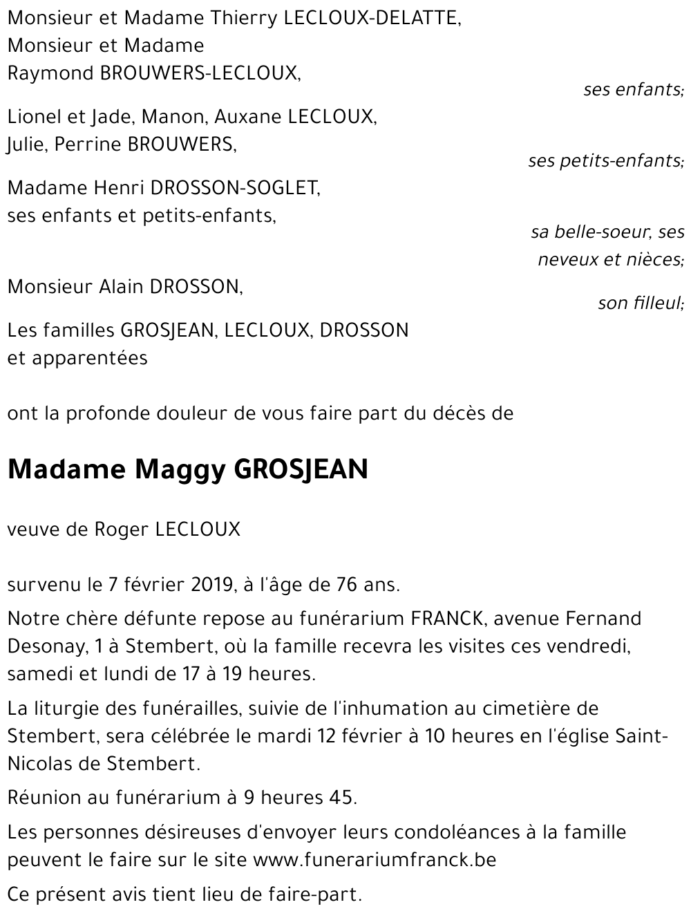 Maggy GROSJEAN